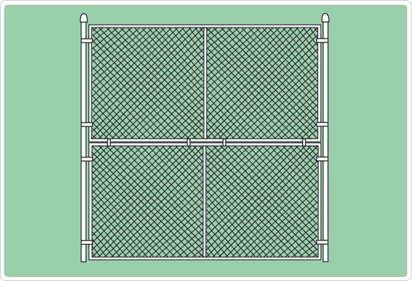 Baseball Backstop Prefabricated Panel without Hood