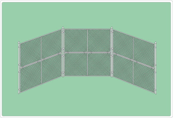 Baseball Backstop Prefabricated Panel without Hood