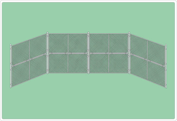 Baseball Backstop Prefabricated Panel without Hood