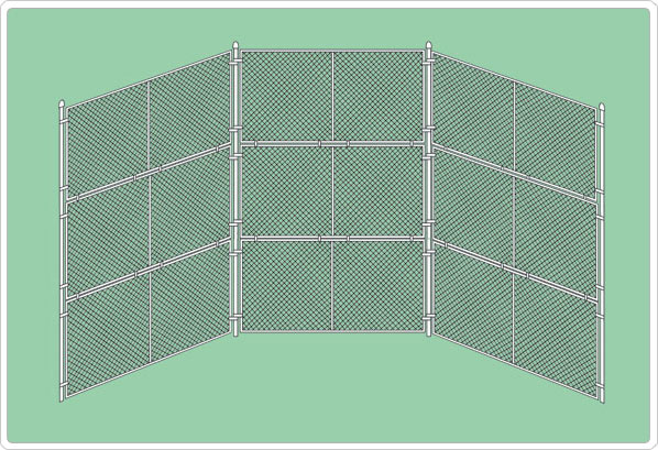 Baseball Backstop Prefabricated Panel without Hood