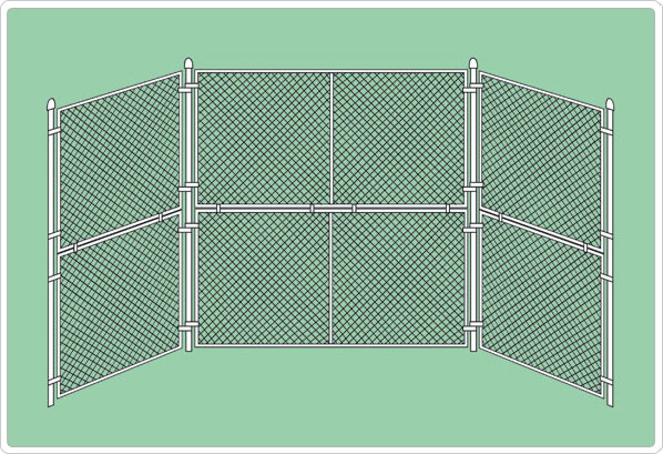 Baseball Backstop Prefabricated Panel without Hood