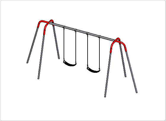 8'H Heavy Duty Modern Tripod Swing