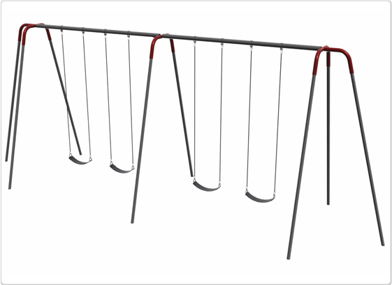 12'H Heavy Duty Modern Tripod Swings