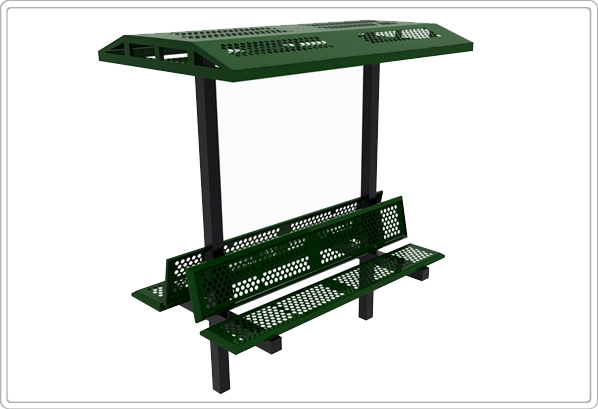 8' Double Bench with Shade