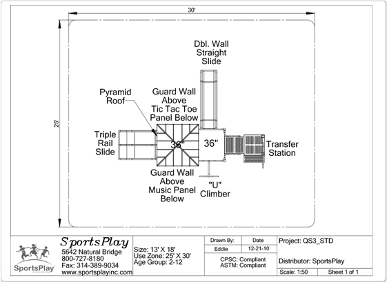 Quick Ship 3 Standard - primary 2d view